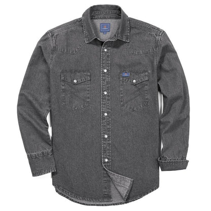 🔥AUGUST HOT-SALE 🔥Men's Long Sleeve Stone-Washed and Pre-Washed Denim Work Shirt