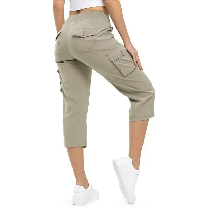 WORVIANE🔥8-Pack Women's Lightweight Cargo Capris – Multi-Pocket Casual Capris (All Colors)