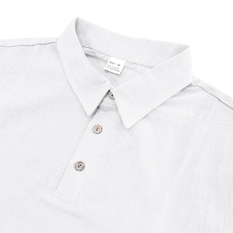 Men's Textured Polo Set Summer Casual Outfit